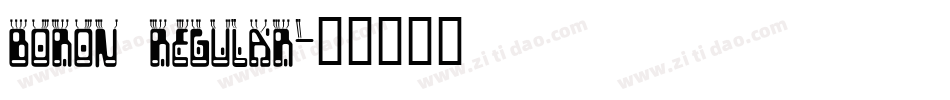Boron Regular字体转换